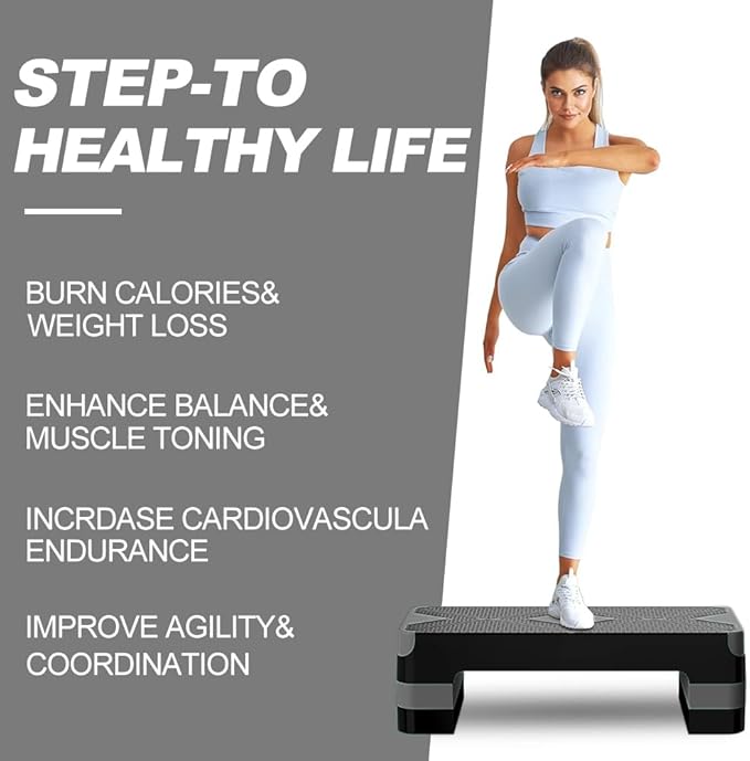 Aerobic Exercise Step 26.5" Step 4†6†6†8†8†Adjustable