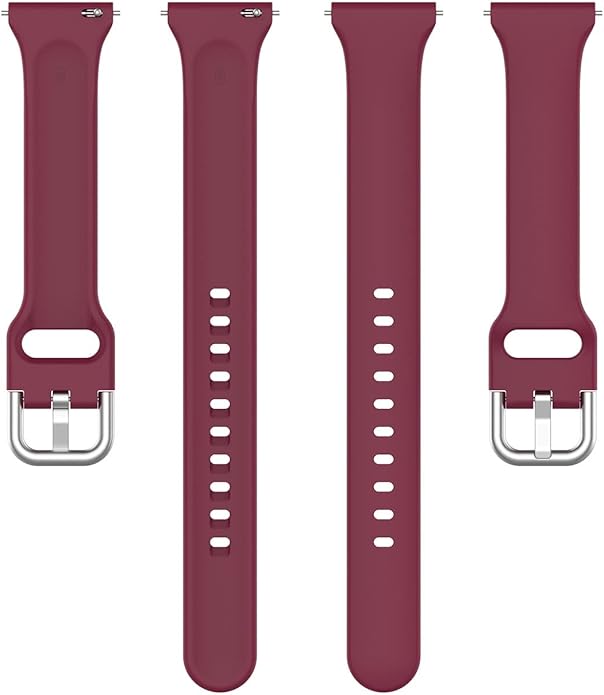 Silicone Bands Compatible with FITVII H86 1.57'' Fitness Tracker,Slim Adjustable Band Release Replacement Watch Bands for FITVII H86 Strap (Black+WineRed+Pink+Purple)