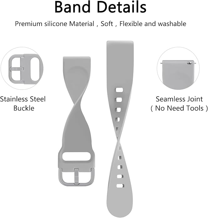 AK Band for Amazfit GTS 4 / GTS 4 Mini / GTS 3 / GTS 2 / GTS 2e / GTS 2 mini / GTS / GTR mini Bands, 20mm Soft Replacement Sport Strap for Amazfit Bip 3 / Bip 3 Pro / Bip U Pro / Bip / Bip Lite / Bip S / Bip S lite / Bip U Smart Watch Women Men