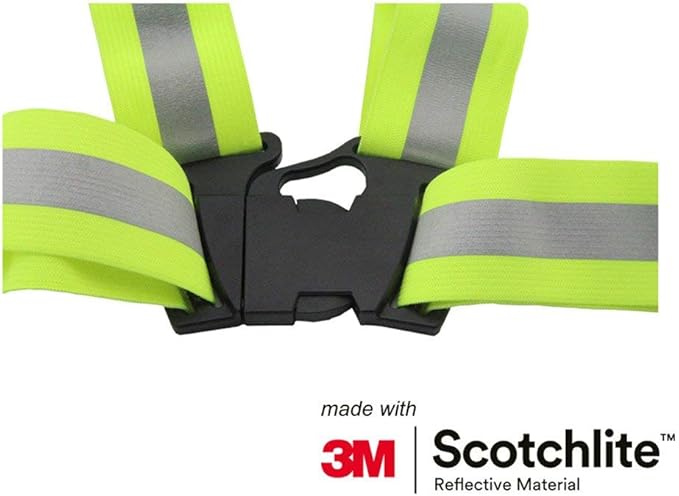 Salzmann Reflective Cross Belt Vest | Highly Reflective with Adjustable Straps | Made with 3M Scotchlite