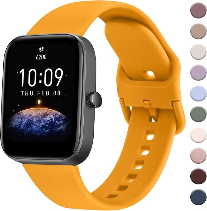 AK Band for Amazfit GTS 4 / GTS 4 Mini / GTS 3 / GTS 2 / GTS 2e / GTS 2 mini / GTS / GTR mini Bands, 20mm Soft Replacement Sport Strap for Amazfit Bip 3 / Bip 3 Pro / Bip U Pro / Bip / Bip Lite / Bip S / Bip S lite / Bip U Smart Watch Women Men