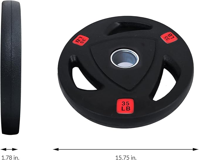 Signature Fitness Vinyl Coated Cast Iron Plate Weight