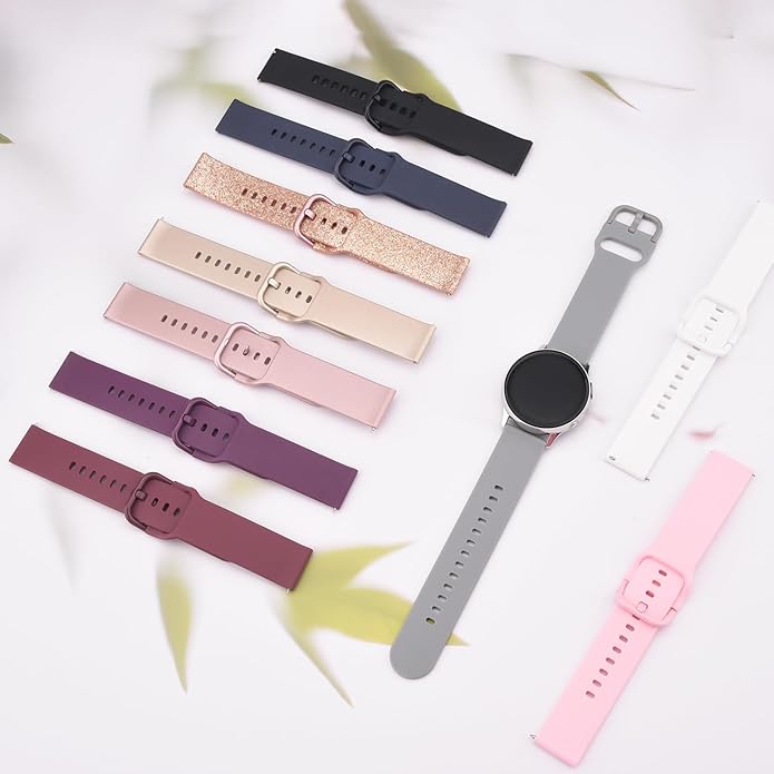 AK Band for Amazfit GTS 4 / GTS 4 Mini / GTS 3 / GTS 2 / GTS 2e / GTS 2 mini / GTS / GTR mini Bands, 20mm Soft Replacement Sport Strap for Amazfit Bip 3 / Bip 3 Pro / Bip U Pro / Bip / Bip Lite / Bip S / Bip S lite / Bip U Smart Watch Women Men