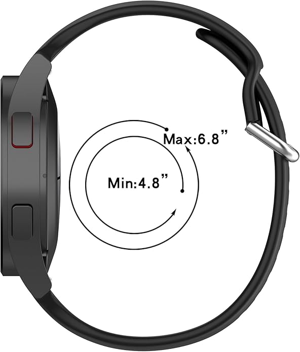 Silicone Bands Compatible with FITVII H86 1.57'' Fitness Tracker,Slim Adjustable Band Release Replacement Watch Bands for FITVII H86 Strap (Black+WineRed+Pink+Purple)