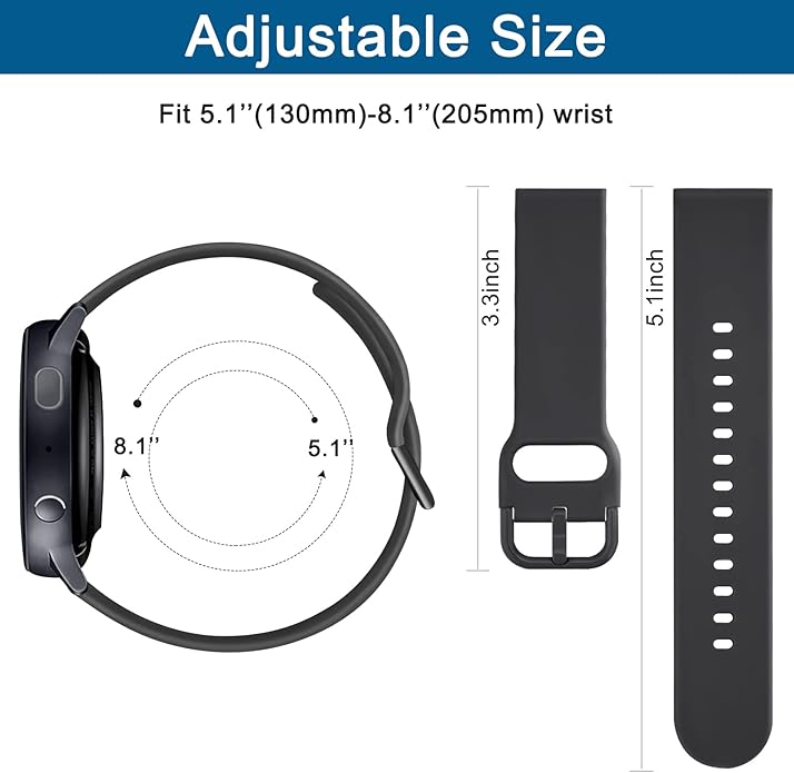 AK Band for Amazfit GTS 4 / GTS 4 Mini / GTS 3 / GTS 2 / GTS 2e / GTS 2 mini / GTS / GTR mini Bands, 20mm Soft Replacement Sport Strap for Amazfit Bip 3 / Bip 3 Pro / Bip U Pro / Bip / Bip Lite / Bip S / Bip S lite / Bip U Smart Watch Women Men