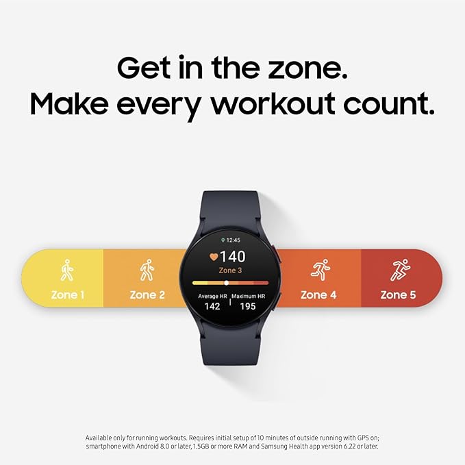 SAMSUNG Galaxy Watch 6 44mm LTE , Fitness Tracker, Personalized HR Zones, Advanced Sleep Coaching, Heart Monitor, BIA Sensor for Health Wellness Insights, Big Screen, US Version, Silver (Renewed)