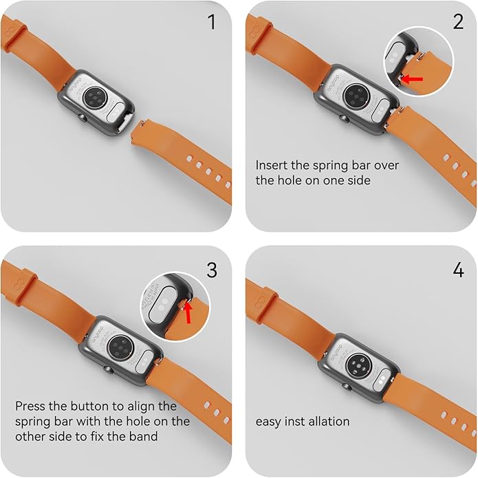 ALB1 Fitness Tracker Watch Silicone Replacement Bands Straps Compatible Watch, Quick Release 16mm Bands Watch