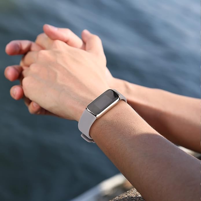 AK Sport Band Compatible with Fitbit Luxe Bands for Women Men, Soft Silicone Replacement Sport Straps Wristbands for Fitbit Luxe Fitness and Wellness Tracker