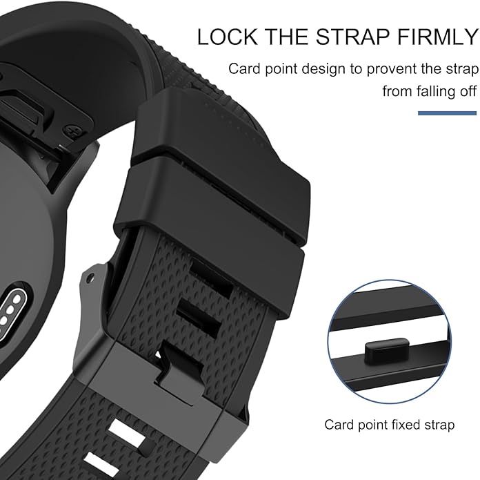 8-Pack Band keepers Compatible with Garmin Instinct/Instinct 2 Solar Watch Bands, 22mm Silicone Replacement Watch Band Loop/Holder/Retainer for Garmin Instinct Tactical/Solar/Tide/Esports