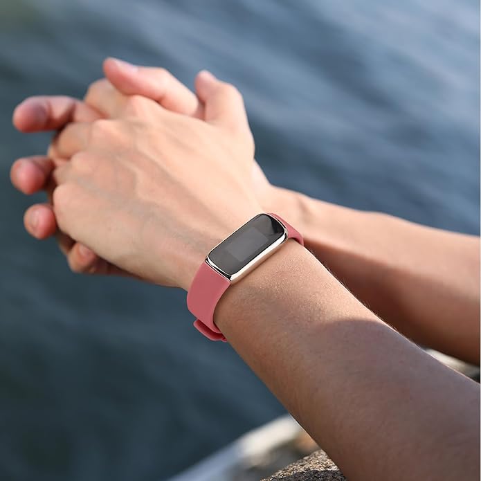 AK Sport Band Compatible with Fitbit Luxe Bands for Women Men, Soft Silicone Replacement Sport Straps Wristbands for Fitbit Luxe Fitness and Wellness Tracker