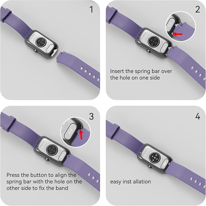 ALB1 Fitness Tracker Watch Silicone Replacement Bands Straps Compatible Watch, Quick Release 16mm Bands Watch