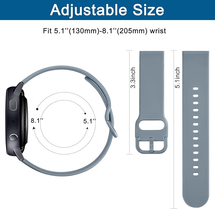 AK Band for Amazfit GTS 4 / GTS 4 Mini / GTS 3 / GTS 2 / GTS 2e / GTS 2 mini / GTS / GTR mini Bands, 20mm Soft Replacement Sport Strap for Amazfit Bip 3 / Bip 3 Pro / Bip U Pro / Bip / Bip Lite / Bip S / Bip S lite / Bip U Smart Watch Women Men
