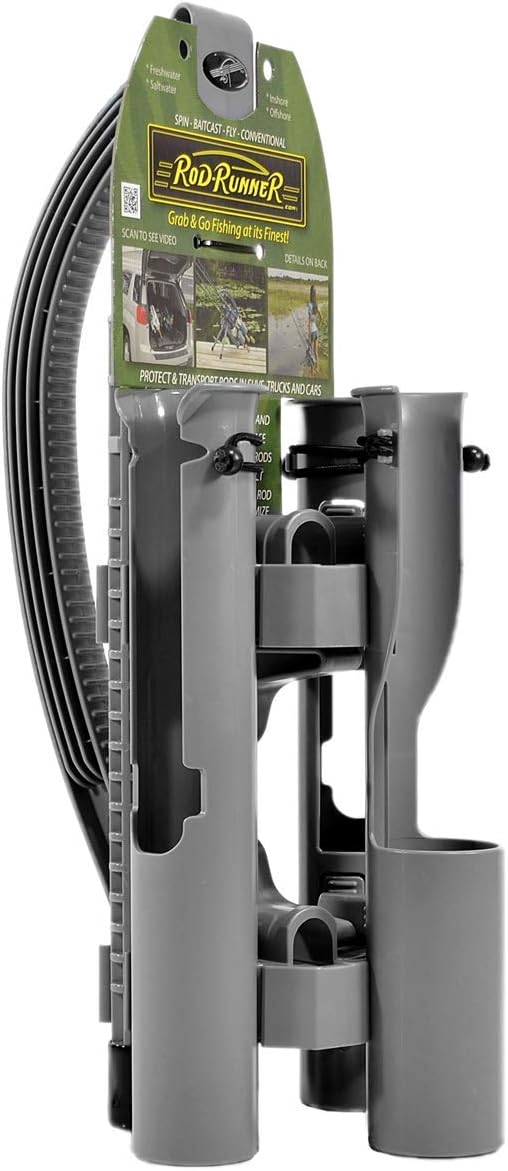 Rod-Runner Fishing Rod Rack - Express 3 Fishing Rod Carrier - Gray