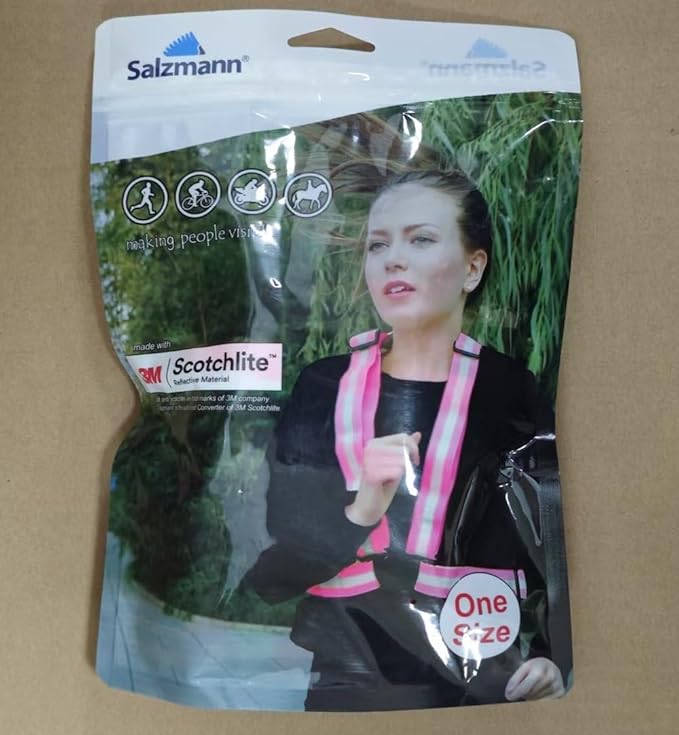 Salzmann Reflective Cross Belt Vest | Highly Reflective with Adjustable Straps | Made with 3M Scotchlite