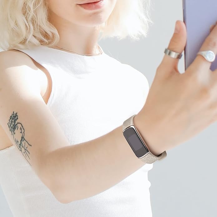 AK Sport Band Compatible with Fitbit Luxe Bands for Women Men, Soft Silicone Replacement Sport Straps Wristbands for Fitbit Luxe Fitness and Wellness Tracker