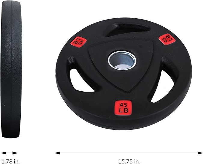 Signature Fitness Vinyl Coated Cast Iron Plate Weight