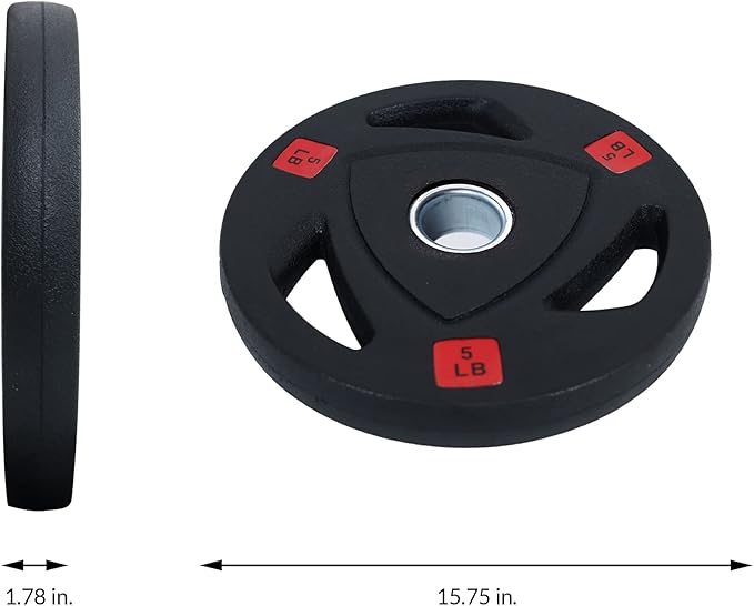 Signature Fitness Vinyl Coated Cast Iron Plate Weight