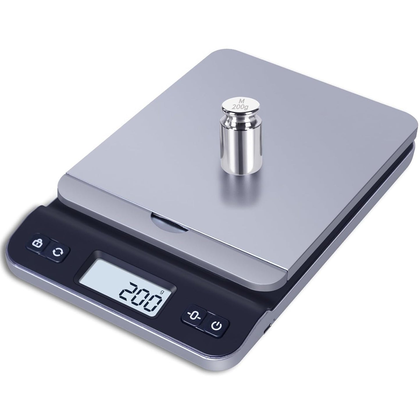 QP Calibration Weights, 200 Gram OIML Class M1 High Precision Scale Weights, Stainless Steel Gram Weights, Chrome Finish, Scale Calibration Weights for Digital Scale, Kitchen Scale, Pocket Scale