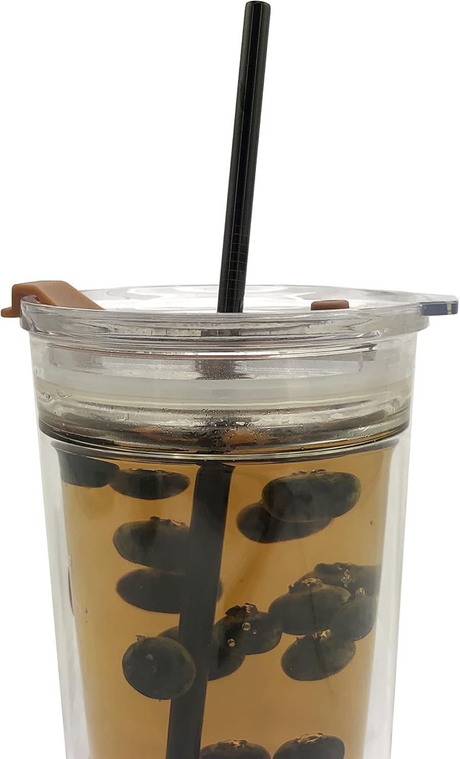 10 Pcs Stainless Steel Straws, Reusable Drinking Straws, Straight Metal Straw Sets with 2 Pcs Cleaning Brushes (10.5 Inch, Black)