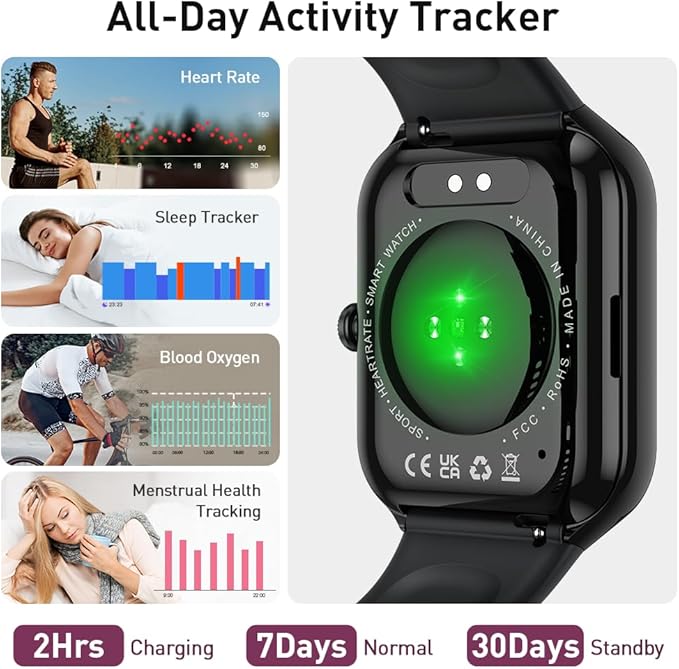 Smart Watch for Men Women(Answer/Make Call), 1.96" HD Smartwatch, 2025 New Fitness Watch with 112+ Sport Modes, Heart Rate, Sleep Monitor, Pedometer, IP68 Waterproof Activity Tracker for Android iOS