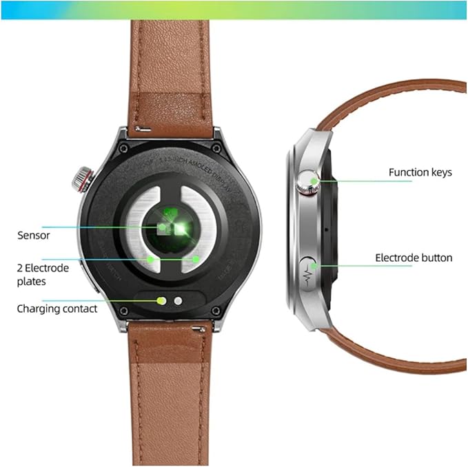 Smart Watches for Athletes The Elderly and Multi-Data Exercise Records IP68 Waterproof 1.43" HD Multi-Function Smartwatch with Calling 10 Days of Ultra-Long Standby Time After Charging (Black)