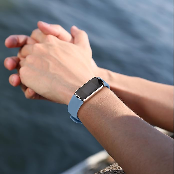 AK Sport Band Compatible with Fitbit Luxe Bands for Women Men, Soft Silicone Replacement Sport Straps Wristbands for Fitbit Luxe Fitness and Wellness Tracker