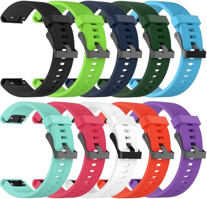 Soft Silicone Replacement Watch Band Strap for Garmin Fenix 5S/ 5S Plus/ 6S/ 6S Pro Smart Watch (No Tracker)