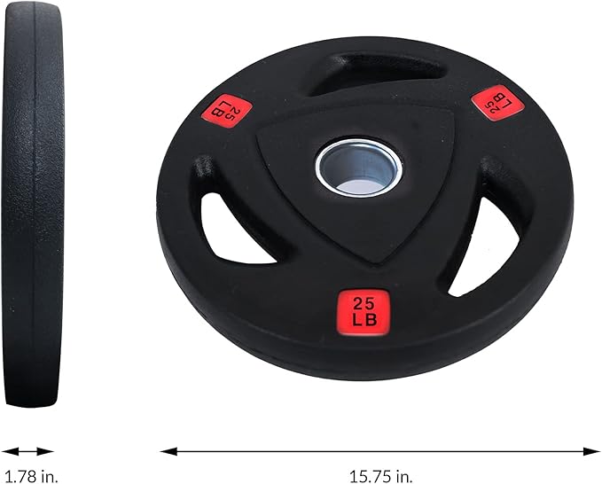 Signature Fitness Vinyl Coated Cast Iron Plate Weight