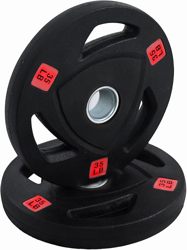 Signature Fitness Vinyl Coated Cast Iron Plate Weight