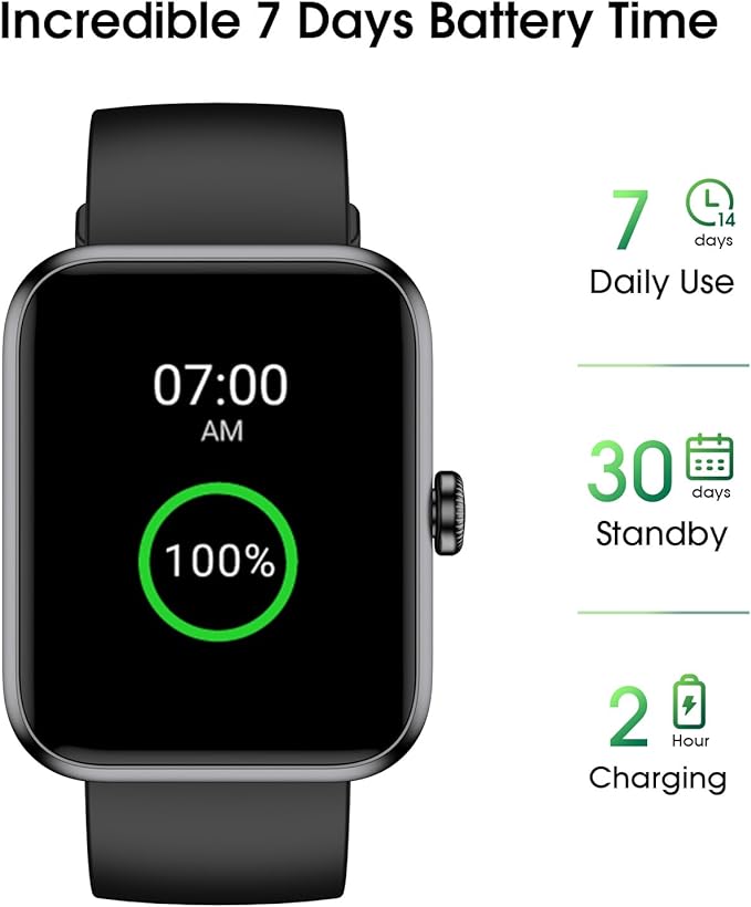 Smart Watch, Fitness Tracker with Heart Rate Monitor, Blood Oxygen, Sleep Tracker, 41mm Touchscreen Smartwatch for Android iOS Swimming Waterproof Pedometer Step Calories Tracker for Women Men