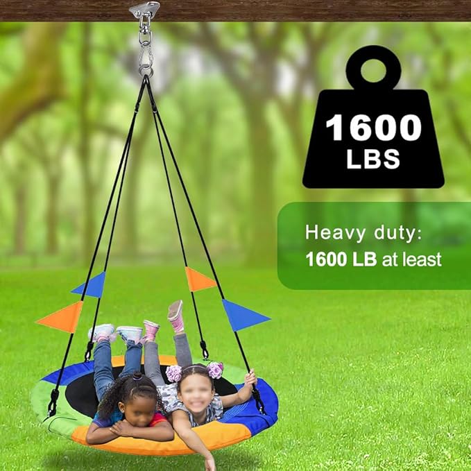 SELEWARE Stainless Steel Swing Hangers Heavy Duty Ceiling Swing Mounts Free Swivel Swing Hooks Swing Hardware Kits for Yoga Swing Hammock Chair Porch Swing Sets Heavy Bag 1000 LB Capacity Each 2 Pack