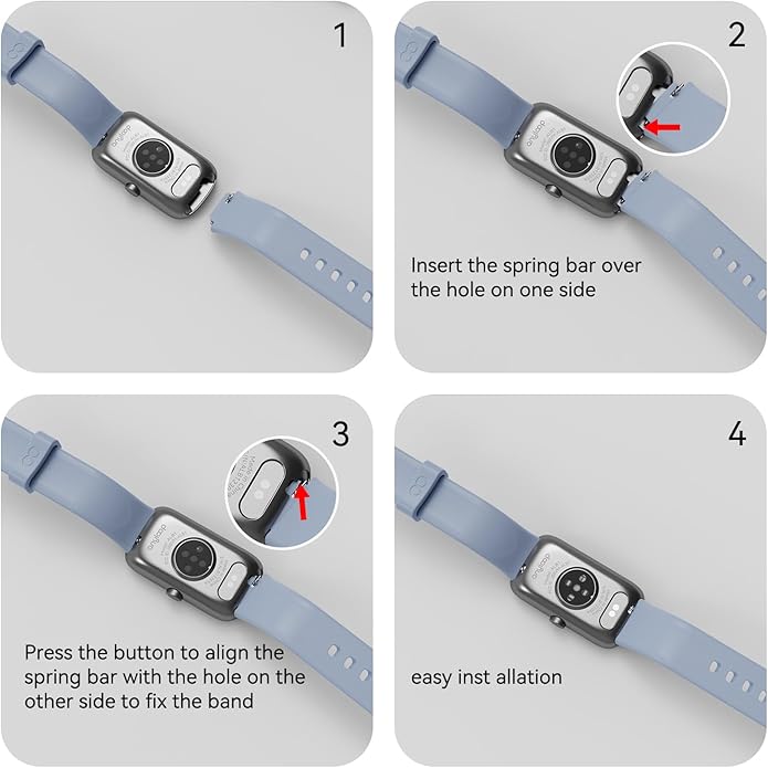 ALB1 Fitness Tracker Watch Silicone Replacement Bands Straps Compatible Watch, Quick Release 16mm Bands Watch