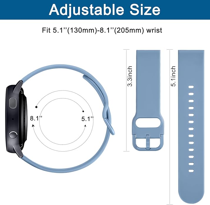 AK Band for Amazfit GTS 4 / GTS 4 Mini / GTS 3 / GTS 2 / GTS 2e / GTS 2 mini / GTS / GTR mini Bands, 20mm Soft Replacement Sport Strap for Amazfit Bip 3 / Bip 3 Pro / Bip U Pro / Bip / Bip Lite / Bip S / Bip S lite / Bip U Smart Watch Women Men
