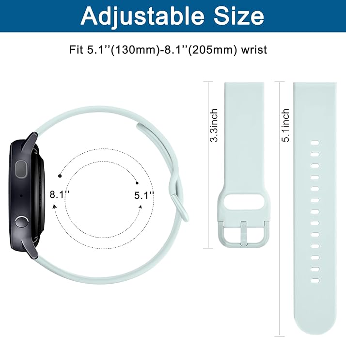 AK Band for Amazfit GTS 4 / GTS 4 Mini / GTS 3 / GTS 2 / GTS 2e / GTS 2 mini / GTS / GTR mini Bands, 20mm Soft Replacement Sport Strap for Amazfit Bip 3 / Bip 3 Pro / Bip U Pro / Bip / Bip Lite / Bip S / Bip S lite / Bip U Smart Watch Women Men