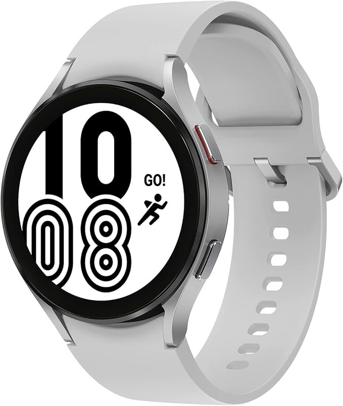 Samsung Electronics Galaxy Watch 4 44mm Smartwatch with ECG Monitor Tracker for Health Fitness Running Sleep Cycles GPS Fall Detection LTE US Version, (Silver) (Renewed)