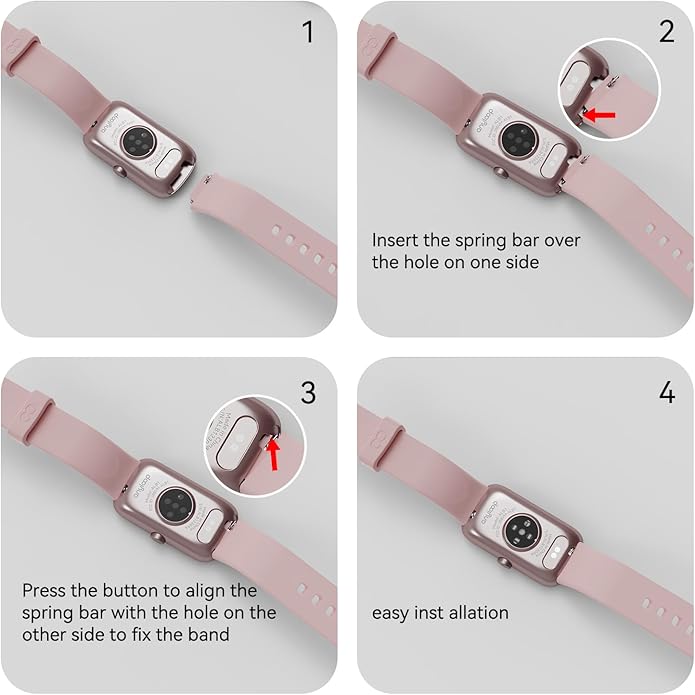 ALB1 Fitness Tracker Watch Silicone Replacement Bands Straps Compatible Watch, Quick Release 16mm Bands Watch