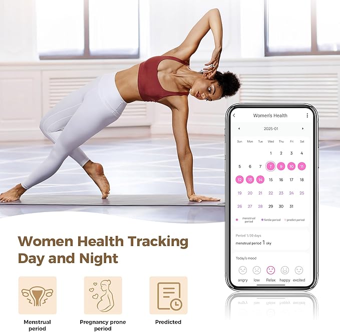 Smart Ring for Men & Women, Wellness & Fitness Tracker with Sleep/Step/Heart Rate/Blood Oxygen/Calorie Counter, IP68 Waterproof Wearable Ring for iOS Android Silver #6