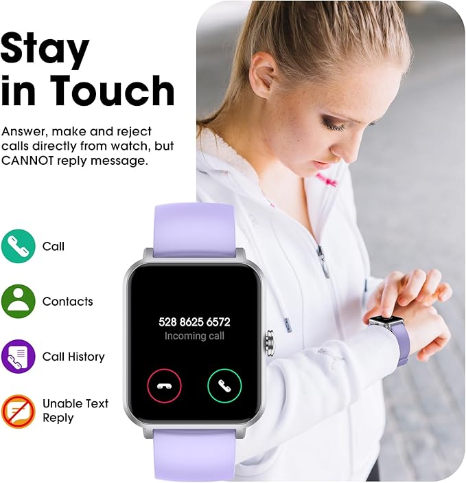 Smart Watch (Answer/Make Call) for Women Men, Fitness Tracker with Heart Rate, Blood Oxygen, Sleep Tracker, IP68 Waterproof Fitness Watch Step Calorie Counter Pedometer Compatible iPhone & Android
