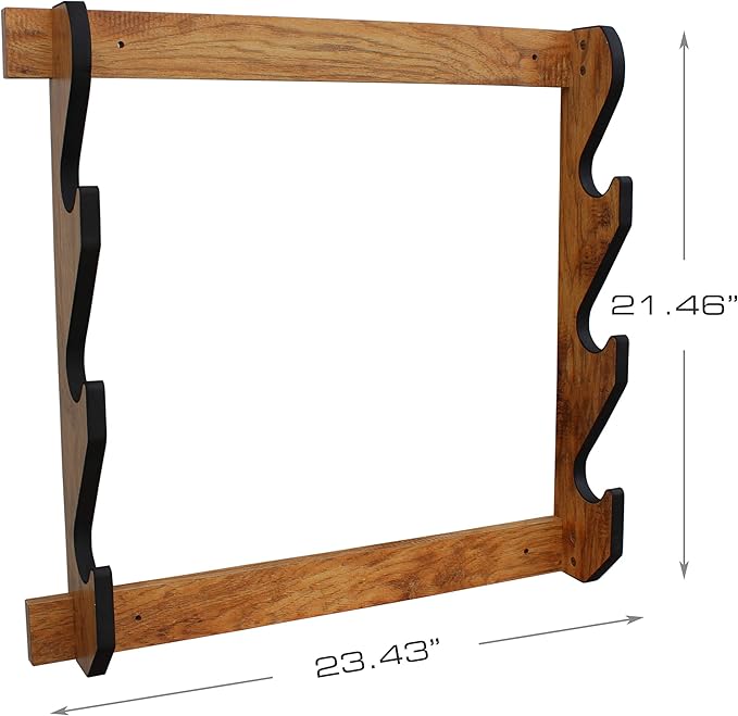 Rush Creek Creations | Indoor Gun Rack for up to 3 Rifles or Shotguns, Premium Wood Construction with Scratch-Resistant Finish Gun Storage for Firearms, Alternative for Gun Safe for Rifles and Pistols