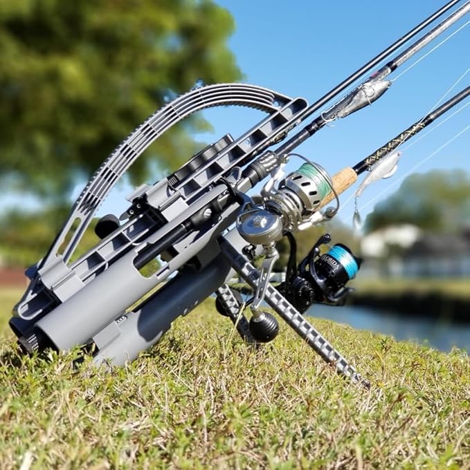 Rod-Runner Fishing Rod Rack - Express 3 Fishing Rod Carrier - Gray