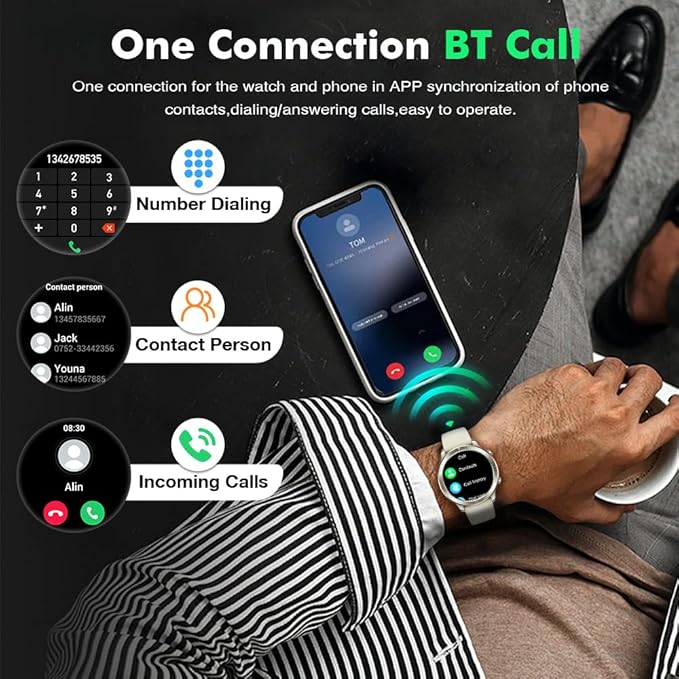 Smart Watch for Men Women (Answer/Make Calls), 1.46" IPS HD Screen, Fitness Tracker, 100+ Sport Modes, Blood Oxygen/Sleep/Heart Rate Monitor, IP67 Waterproof for Android iOS, Champagne Gold