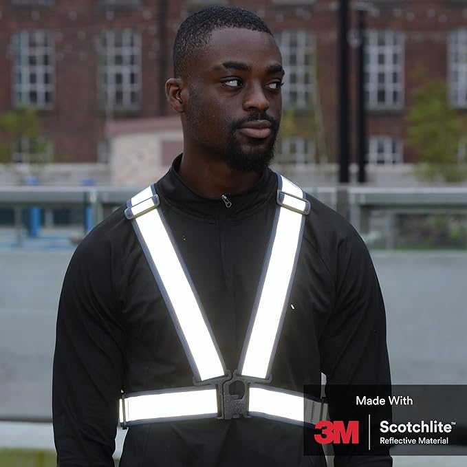 Salzmann Reflective Cross Belt Vest | Highly Reflective with Adjustable Straps | Made with 3M Scotchlite