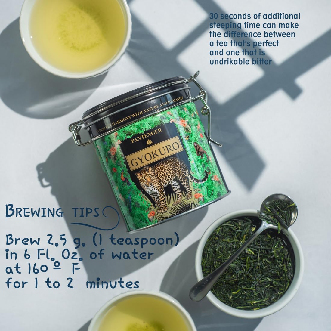 Organic Gyokuro | Loose Leaf - 3 OZ |Shaded Green Tea from Japan - First Flush | USDA - JAS Organic. By Pantenger.