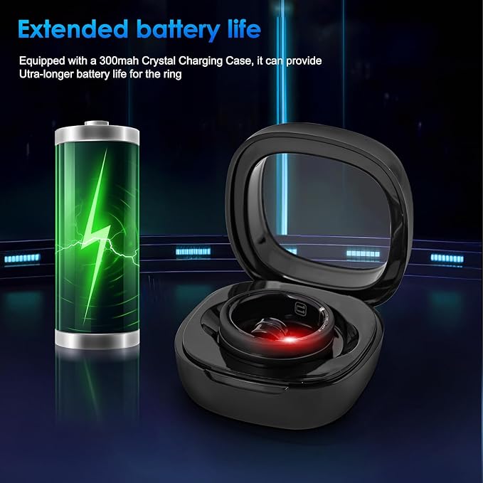 Smart Ring Fitness Tracker for Women Men - Waterproof Health Rings for Sleep Tracker, Heart and Blood Oxygen Monitor, Fitness Ring for Family Care,Step and Burned Calories Counter(10#)