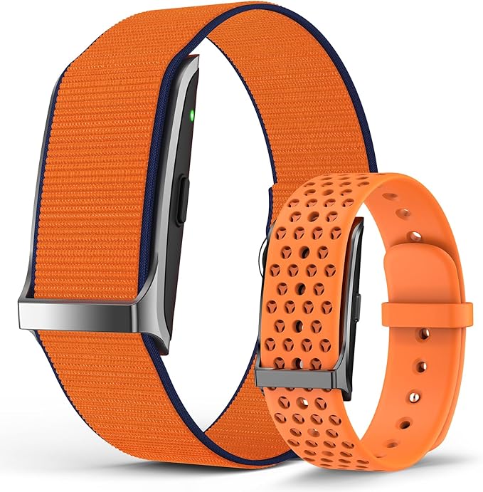 Smart Bracelet, Wearable Activity & Fitness Tracker Band, 24H Sleep Tracker, All-Day Continuous Heart Rate Blood Pressure Stress HRV Monitor, 120+ Sport Modes Smart Wristband with 2 Bands, Free APP
