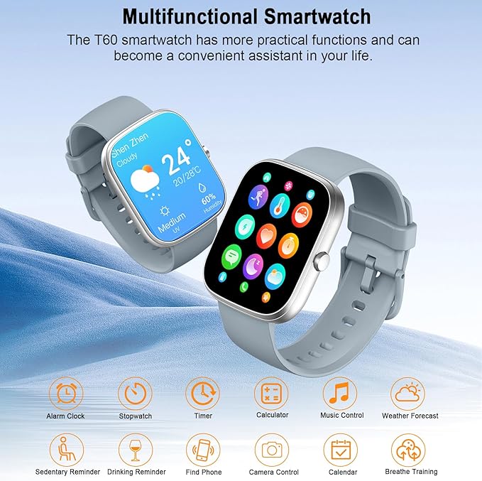 Smart Watch, 1.91" HD 2025 Smartwatch for Men Women (Answer/Make Call), 112+ Sports IP68 Waterproof Fitness Watch, Heart Rate/Sleep Monitor/Pedometer/Calories, Activity Tracker for Android iOS