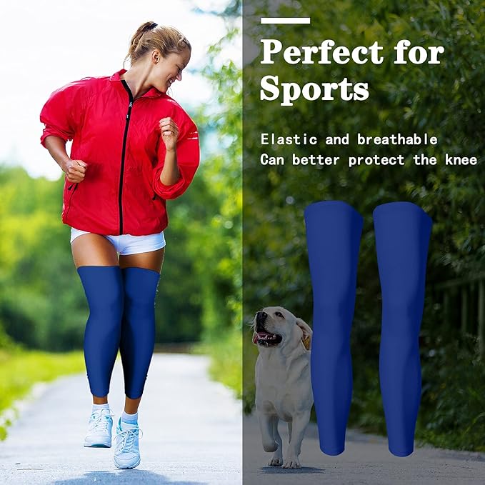 Skylety Compression Leg Sleeve Full Length Leg Sleeves Sports Cycling for Men Women, Running, Basketball