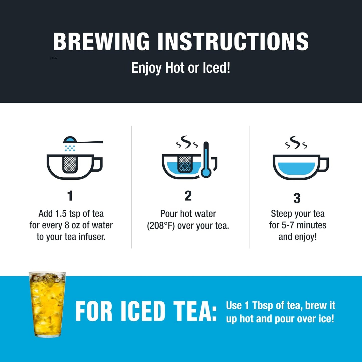 Tiesta Tea - Meyer Lemon Zest, Loose Leaf, Zesty Lemon Herbal Tea, Premium Caffeine-Free Blend, Makes Hot or Iced & Up to 25 Cups, 2oz Resealable Pouch