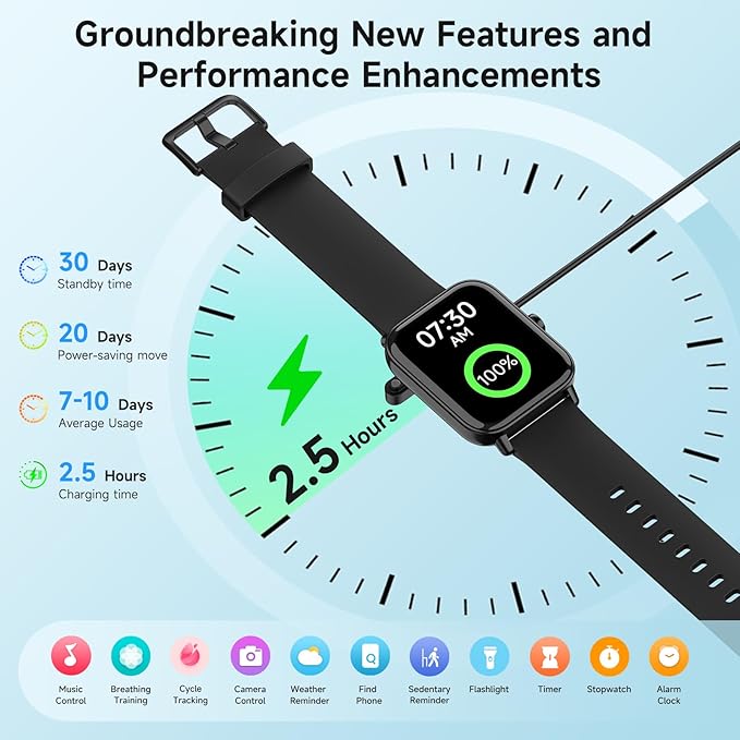 Smart Watches for Men, Alexa Built-in, 1.8" Smartwatch with Heart Rate/SpO2/Sleep/Stress, IP68 Waterproof Fitness Tracker with Bluetooth Call (Answer/Make), 101+ Sports Modes, for Android & iPhone
