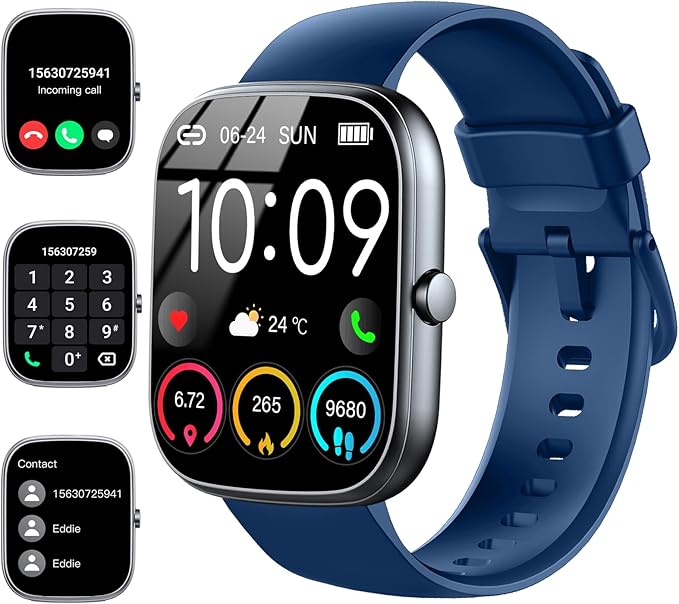 Smart Watch, 1.91"HD 2025 Smartwatch for Men Women (Answer/Make Call), 112+ Sports IP68 Waterproof Fitness Activity Tracker, Heart Rate/Sleep Monitor/Pedometer/Calories, Fitness Watch for Android iOS